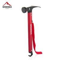 Martillo de Camping Widesea, mazo de estaca de clavija para tienda de campaña al aire libre de cobre y acero inoxidable con extractor de estaca, clavos Grond para montañismo y senderismo