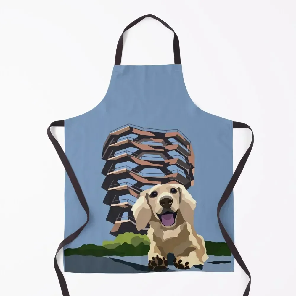 

Long Haired Dachshund Dog Landscape Portrait Digital Illustration Apron Kitchen Accessories 2022 chefs painters Apron