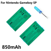 Batería recargable de iones de litio con destornillador, 850 mAh para Game Boy Advance para GBA SP 896C