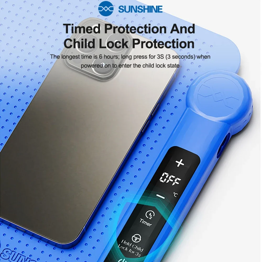 SUNSHINE LS3 Plus LCD Screen Heating Screen Removal Repair Pad Hollow Design for Mobile Phone Tablet Repair Screen Removal Tool
