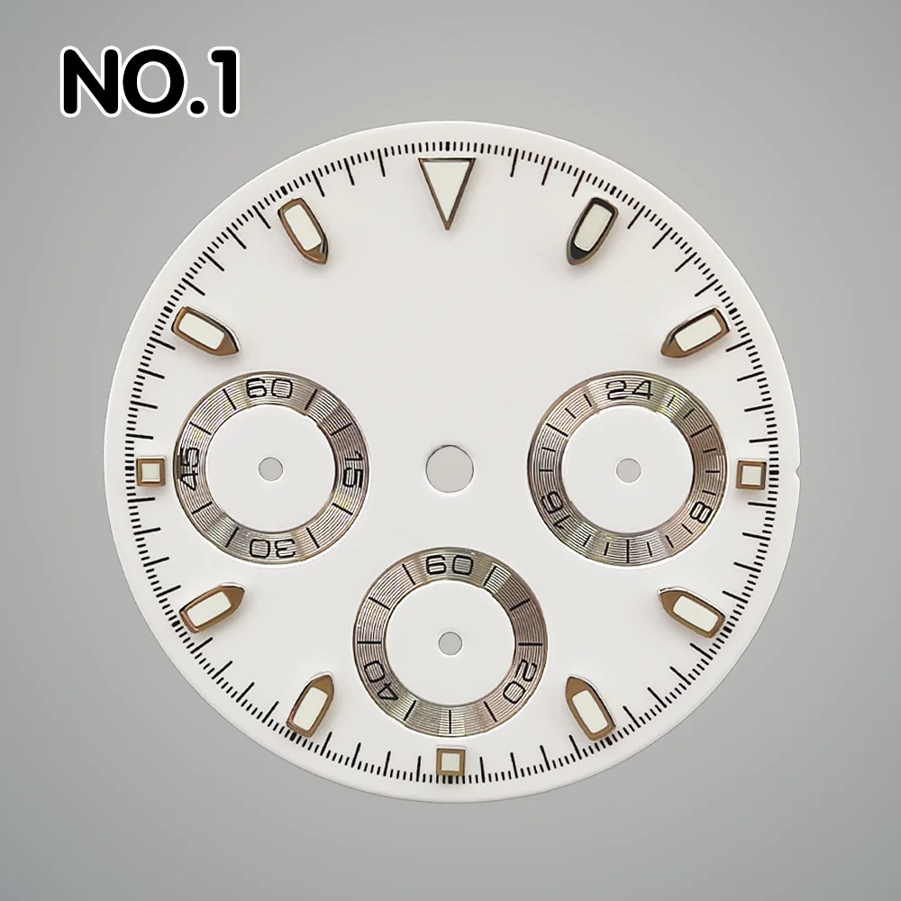 VK63 dial 29mm dial watch parts replacement accessories multifunctional timing dial green night light luxury men's watch dial