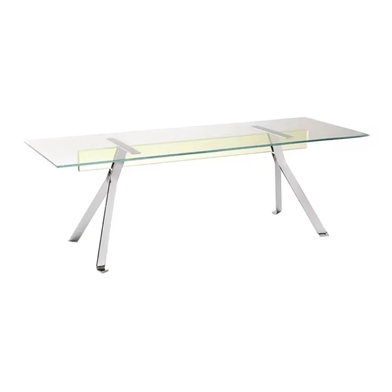 طاولة طعام من الزجاج المقسى في العصور الوسطى، طاولة مؤتمرات، تصميم إقامة منزلية، طاولة غرفة المعيشة، ردهة الفندق