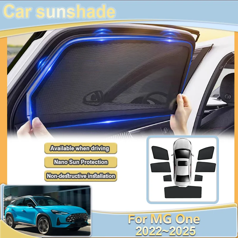 

Аксессуары для MG One 2024 2022 ~ 2025 автомобильные сетчатые козырьки, затеняющий козырек, занавеска, оконный светильник, блокирующий УФ-защита, автомобильные аксессуары