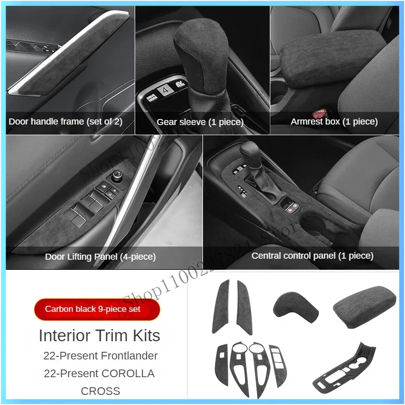 Top Suede Overlay Car Interior Panels Cover Shell for Toyota Series Corolla Cross Frontlander Levin ALLION TNGA 2019-2025