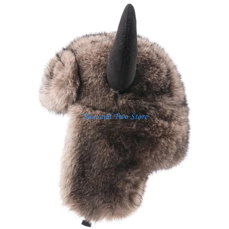

HX6F Insulated Winter Hooded Ear Muff Hat Reinforced Windproof Design For Sports