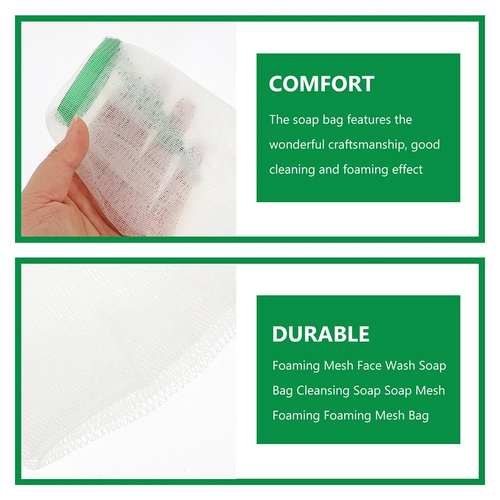 

25pcs Soap Bag Mesh Foaming Bag Saver For Bathing Soap Exfoliating Scrubber Plastic Pe Pouch Drawstring Storage Holder Bathroom