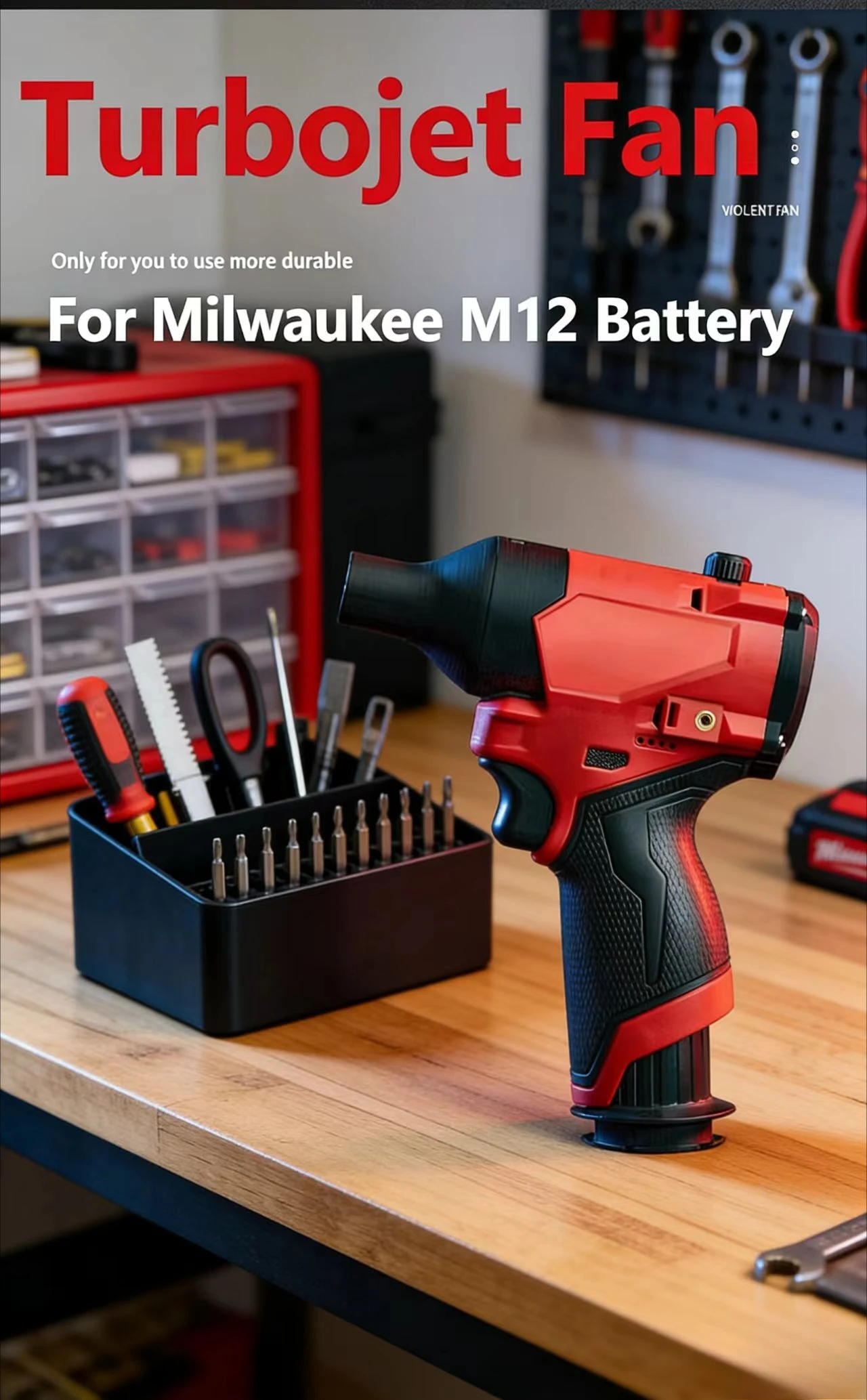 

Бесщеточная турбовоздуходувка для аккумулятора Milwaukee 12В, 160000 об/мин, с мощным турбонаддувом, электрическая воздуходувка (без аккумулятора)