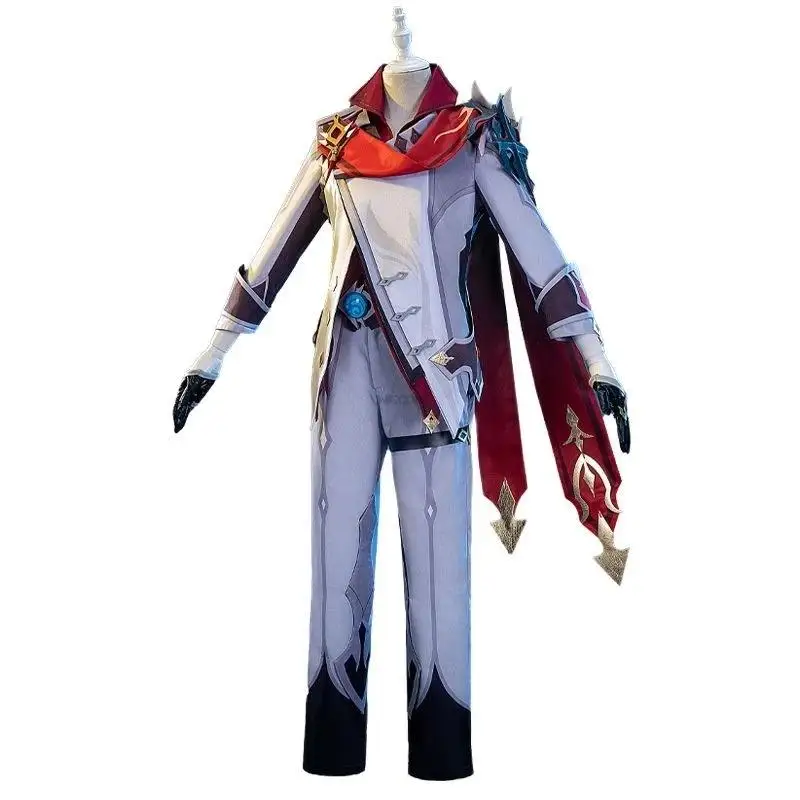 Costume de Cosplay Anime Genshin Impact Tartaglia pour Homme, Uniforme avec Perruque, Vêtements d'Halloween et de ixde Noël pour Enfant