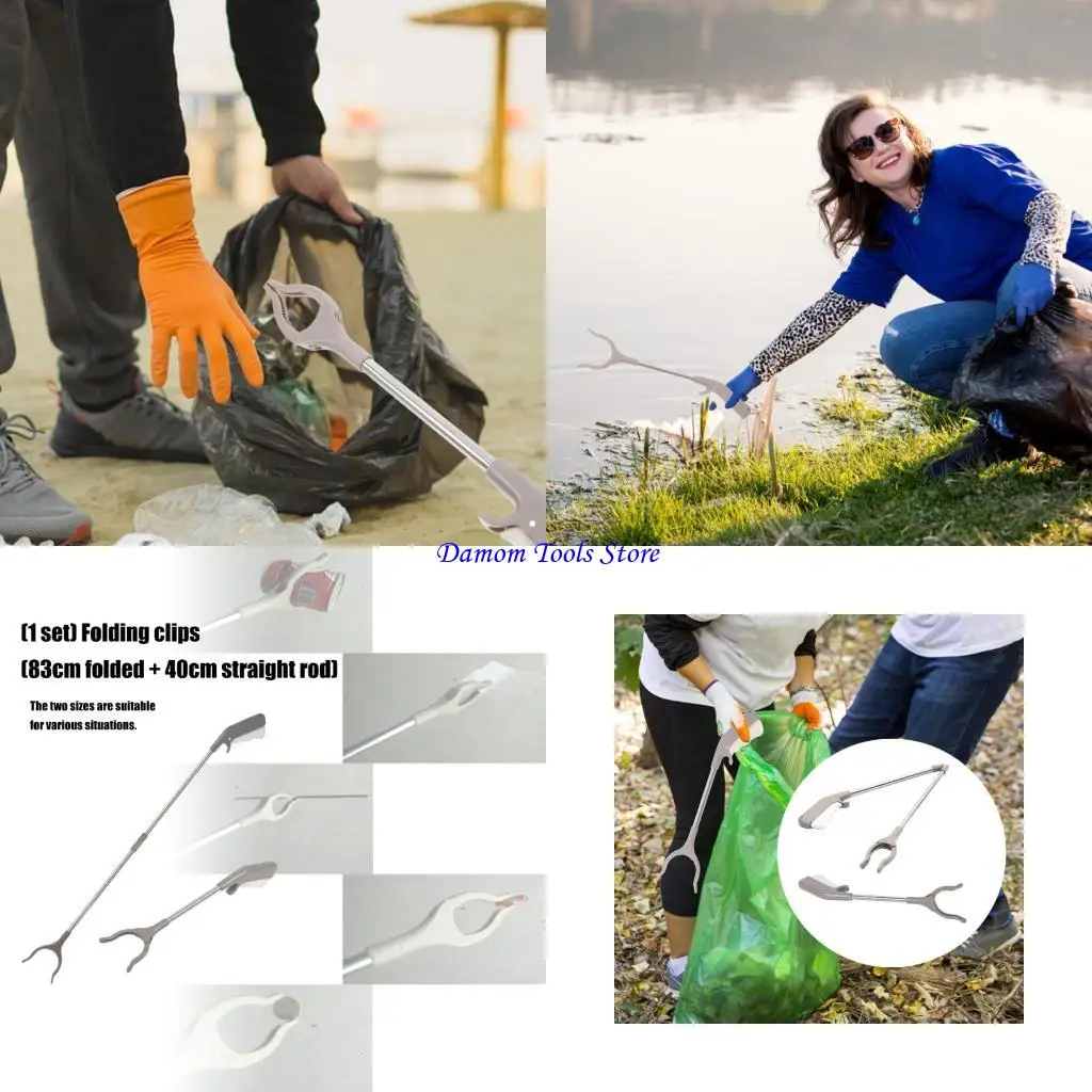 57BE Strong Metal Holding Tool With Textured Rubber Ends Comfortable Handle For Secure Hold Indoor Outdoor Tasks