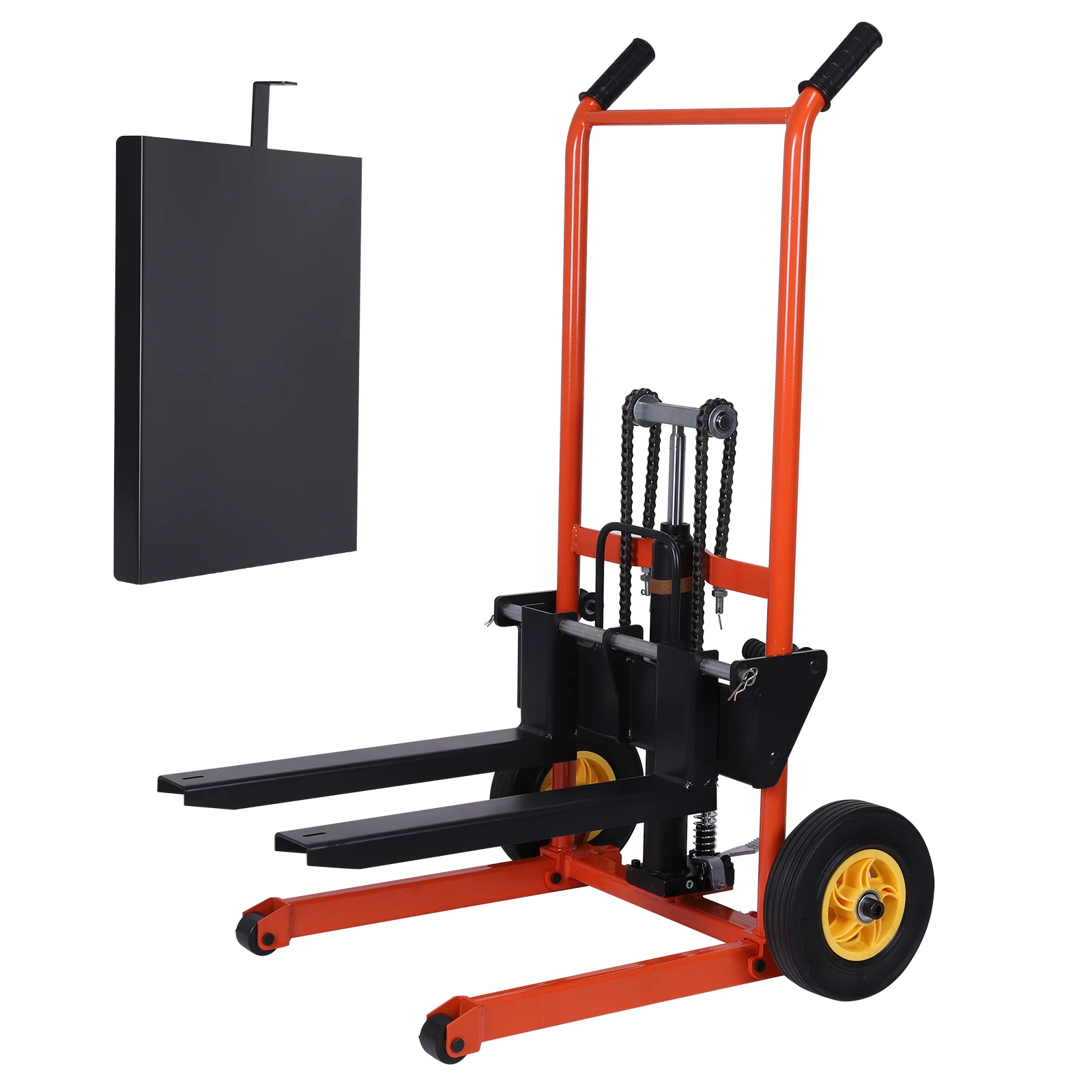 

Manual Forklift Pallet Stacker Pallet Jack Truck Dolly Manual Winch Stacker for Construction Warehousing and DIY Projects