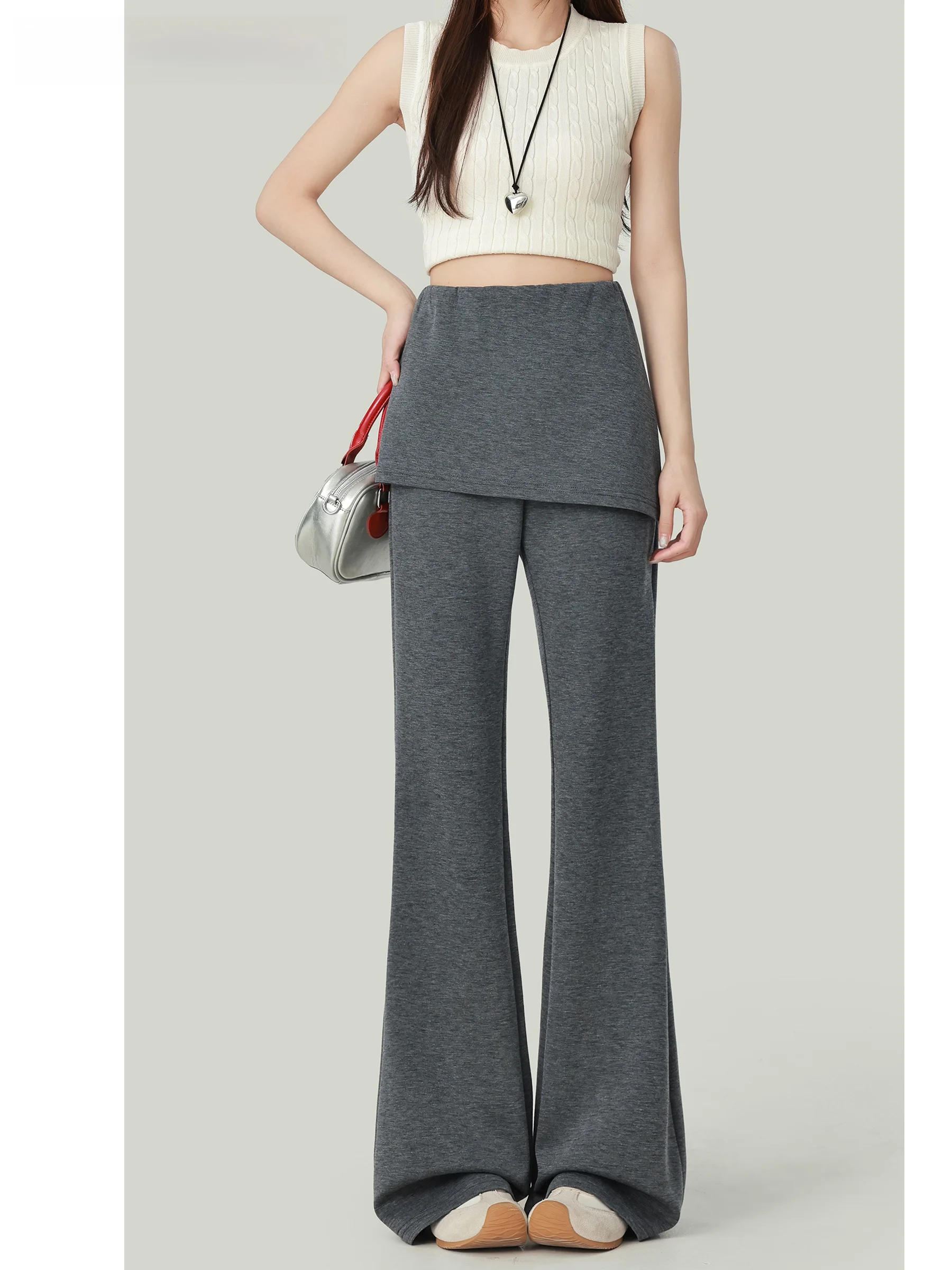 

La Chapelle Women's High Waist Straight Leg Yoga Pants Autumn 2025 New Sle Micro Flared Pants Casual Commute Faion