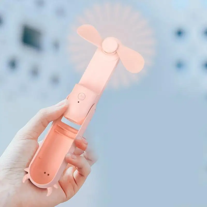 D0AB Pocket Handheld USB Fan Foldable USB Fan Rechargeable for w/ For Kids