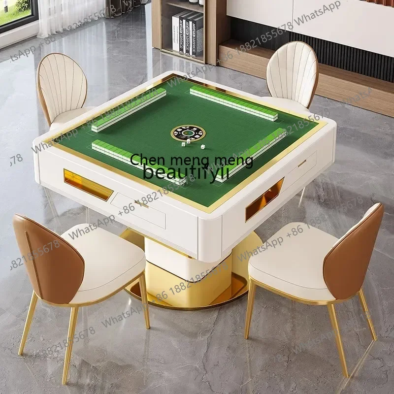 

178Light Luxury Electric Lifting Automatic Dynamic Mute Mahjong Table Dining Table Household Multi-Function