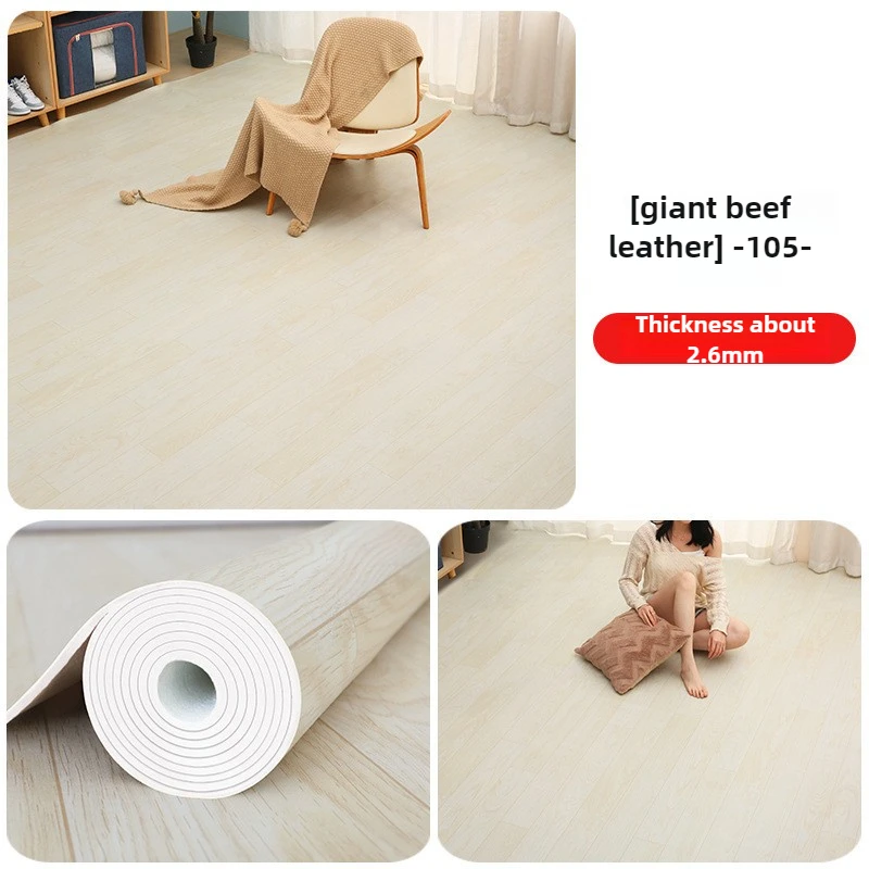 Large PVC Flooring Mat for Living Room Bedroom,Heavy Duty Waterproof Floor Cover Roll, Non-Slip Surface & Clean Home Improvement