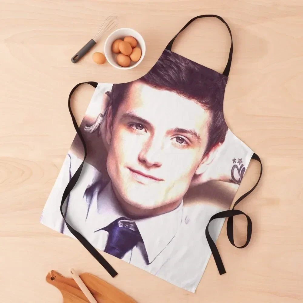 

Josh Hutcherson Whistle Meme Apron kitchen gadgets Trim Cloth Apron