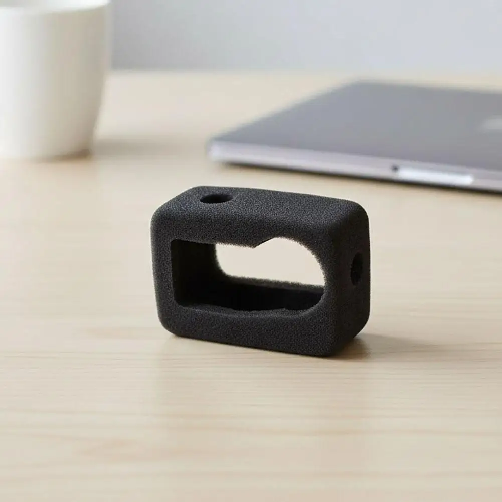 Black Sports Camera Windproof Cover For DJI Action 6 High Sponge Cover For DJI Sports Camera Accessories ﻿ ﻿
