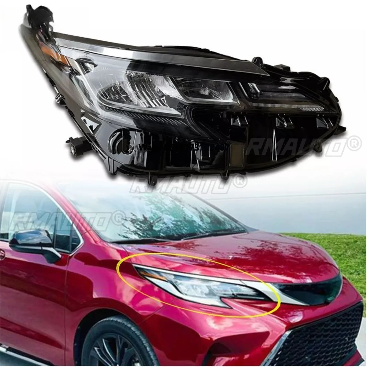 

Левая и правая противотуманная фара, светодиодный дневной свет, передняя светодиодная фара в сборе, широкий угловой светильник для 2021-2023 8111008130