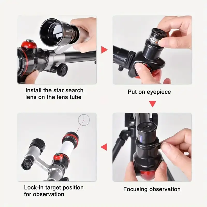 HD High Magnification Scientific Astronomical Telescope Set, Portable and Adjustable Professional Telescope view 3