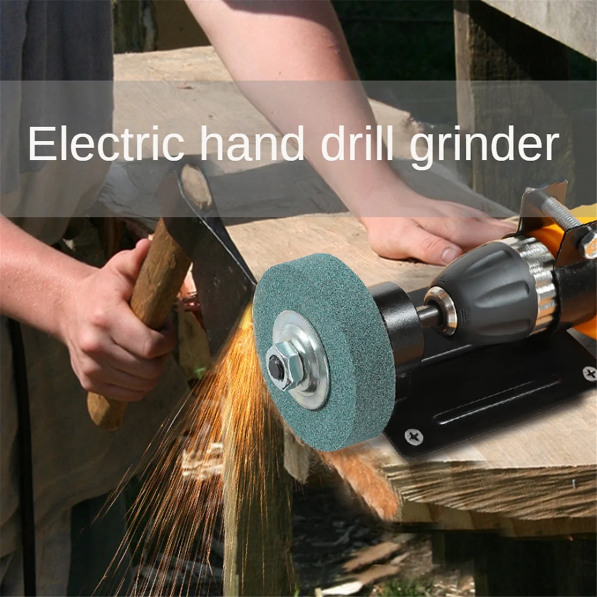 Hand Electric Drill to Grinder Machine Sander Conversion Head Set Grindstone Polishing Grinding Wheel Knife Hrinder,AAB32