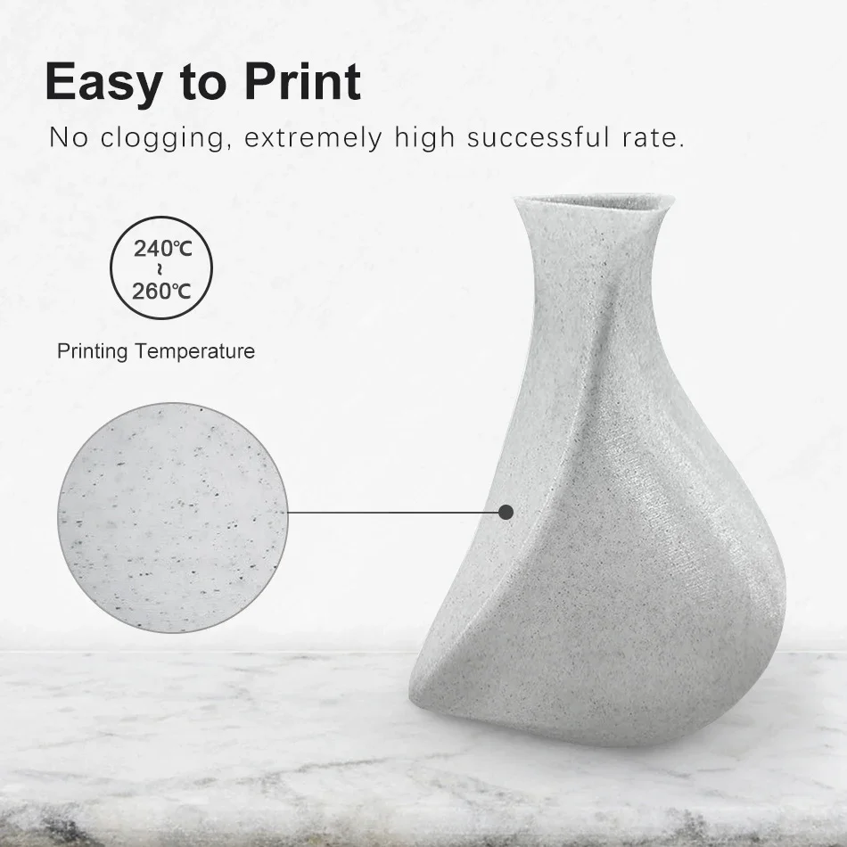 3D Printer PETG Marble Filament 1.75mm 3D Printing Filament Stone Like Material 1kg/500g/250g 3d Printing Supplies Safety