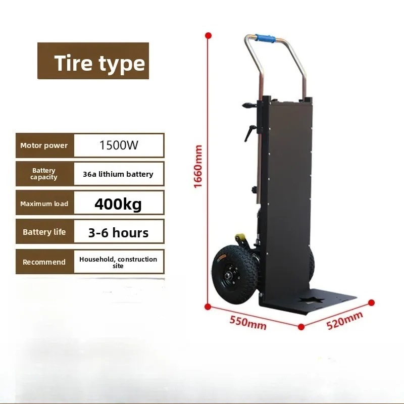 Electric stair climbing machine up and down stairs, large load truck, trolley, folding small pull cart, climbing stairs