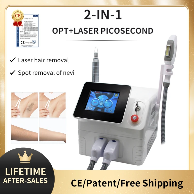 Q-switch Picosecond OPT Hair RemovalLaser 2000mJ Tattoo Mole Freckle Pigment Removal Skin Whitening Rejuvenation Cooling System