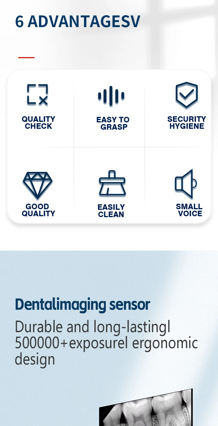 Professioneller Dental-Röntgensensor - Radiovisiograph-Bildgebungssystem - Hochfrequenz-Intraorale Filmarbeit & Kamera-Zahnmedizinische Ausrüstung – Detail 2
