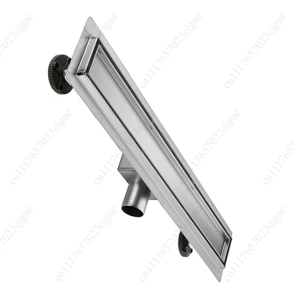 304 Stainless Steel Floor Drain, Modern Bathroom Shower Channel Drain Invisible Recessed Linear Design