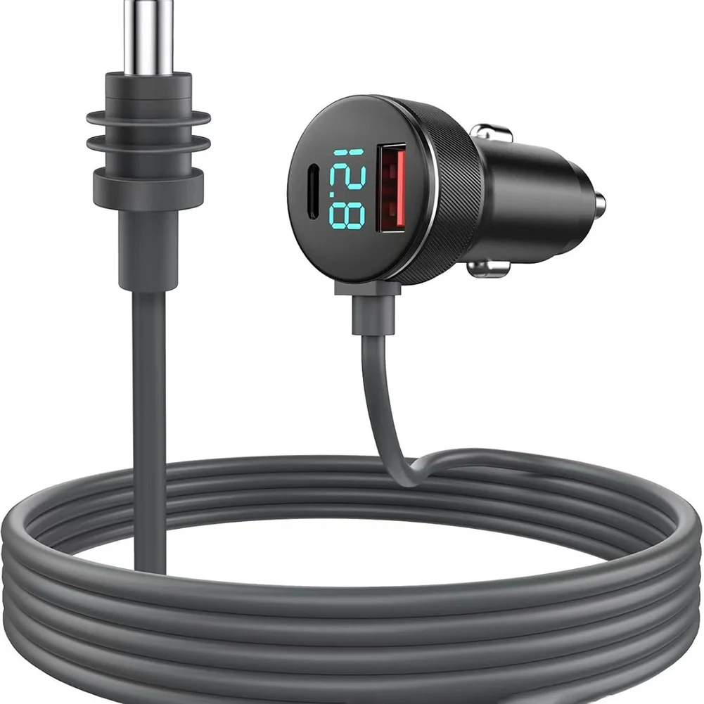 For Starlink Mini Compatible DC Power Cable for Vehicles Includes Safety Protection and Real time Voltage Display