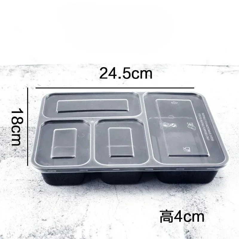 Disposable Food Container Kitchen Refrigerator Divided Packaging Boxes Fruit Salad Sandwich Takeout Lunch Box with Lid lonchera