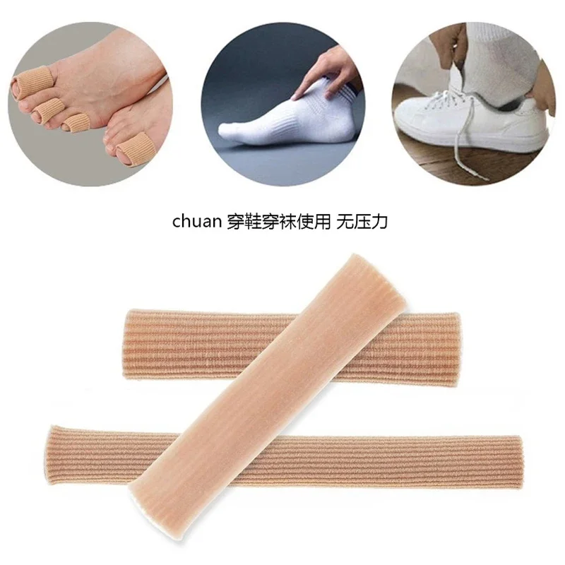 Toe Cushion Fabric Toe Tubes Finger Fabric Protector for Corns Blisters Calluses Hammer Toes and Fingers Protectors Foot Care