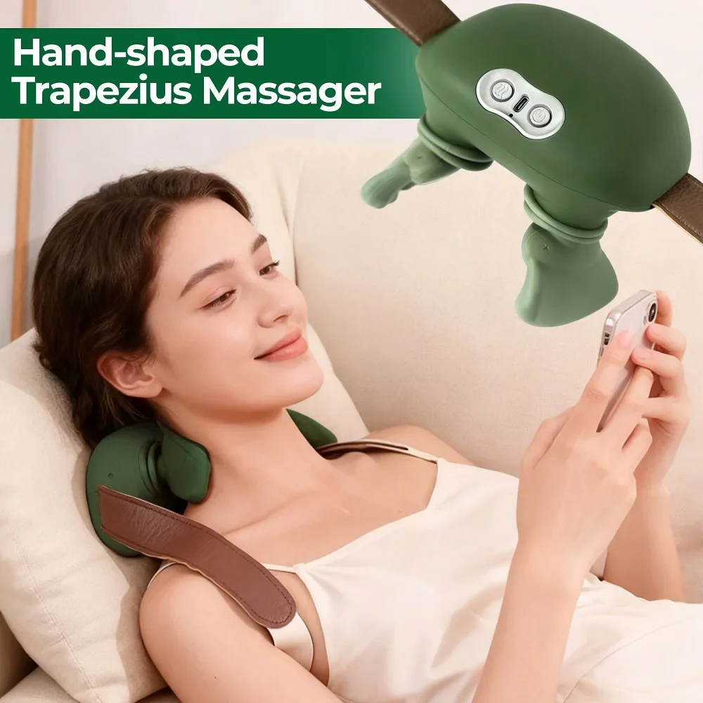 Neck Shoulder Massager, 3-Level Modes Kneading Massage Pillow,Deep Tissue Massager for Waist Back Legs