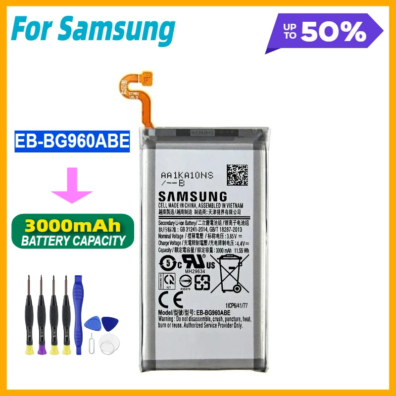 

EB-BG960ABE 3000mAh Battery for Samsung Galaxy S9 G9600 SM-G960F SM-G960 G960F G960 G960U G960W