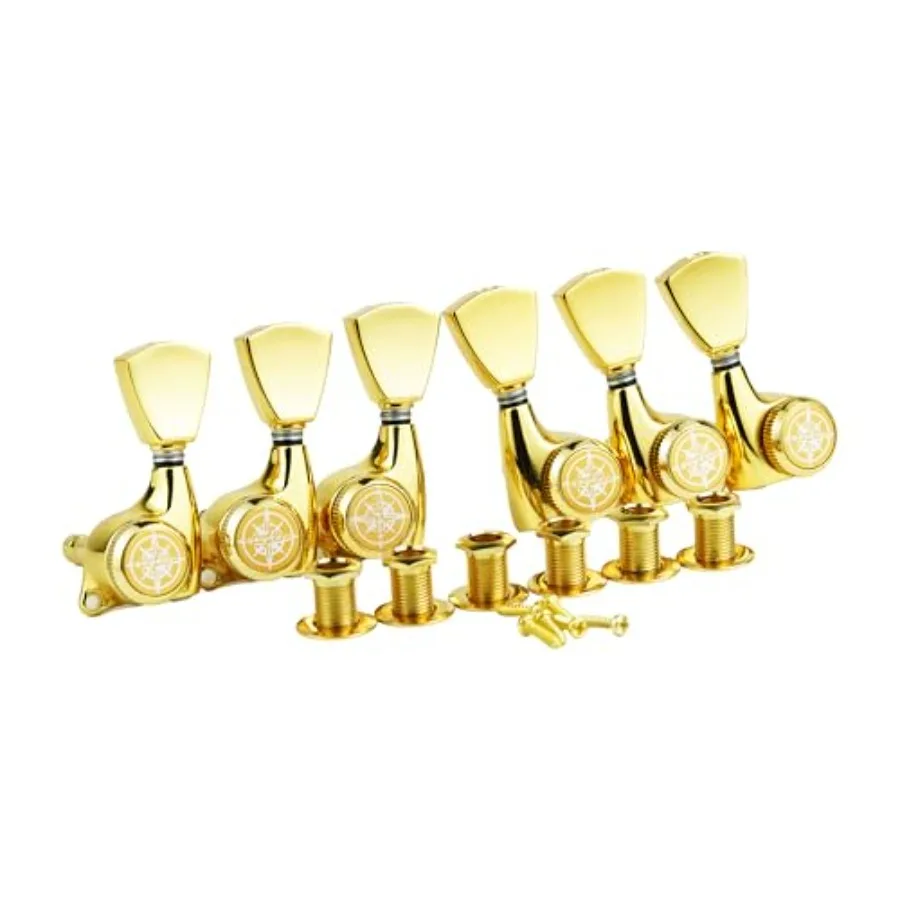 

Guitar Locking Tuners for LP SG TL style electric or acoustic guitars gold metal 1:21 gear ratio with sealed locking mechanism
