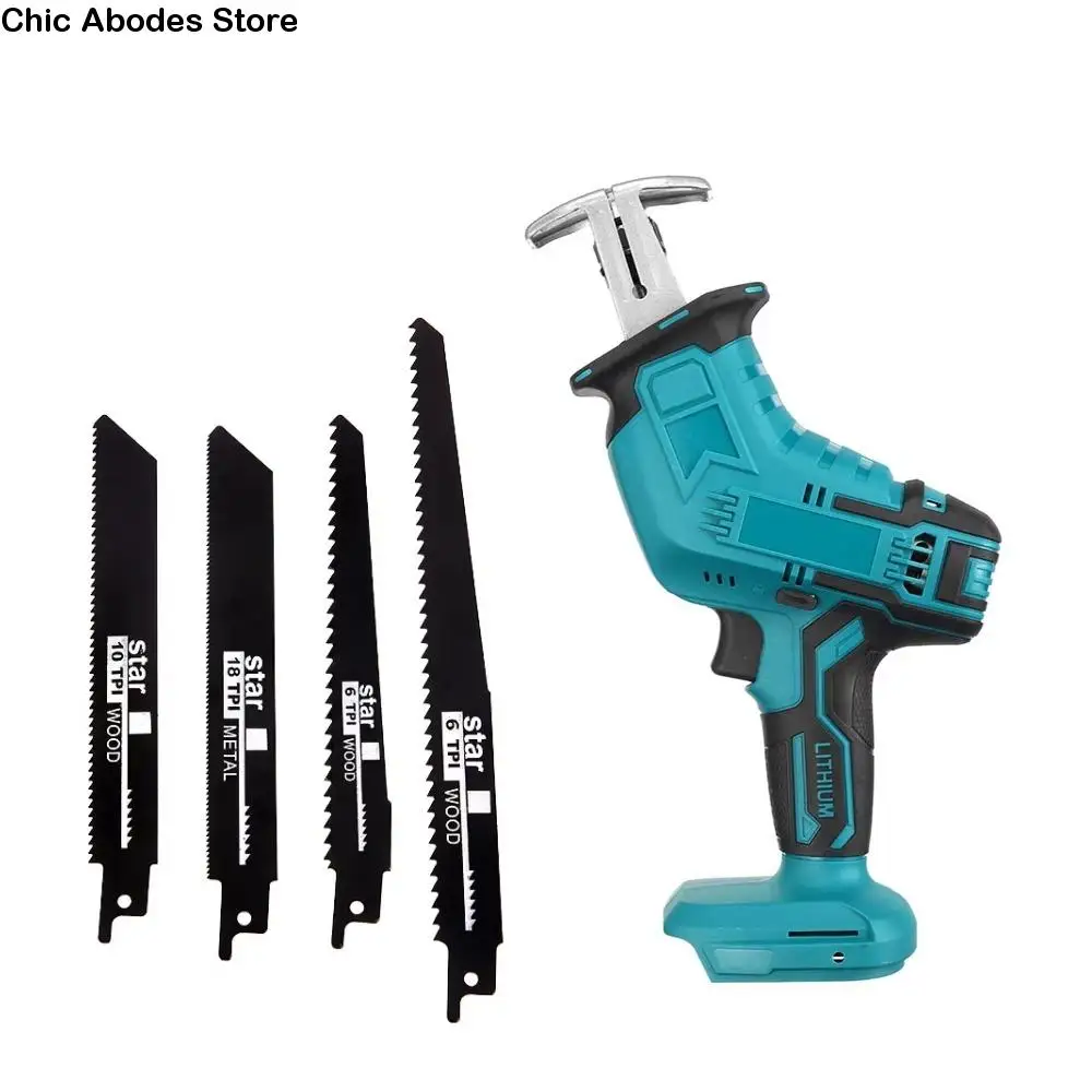 

18V Electric Reciprocating Saw AC 110V-240V No Battery Sabre Reciprocating Saw Powerful Motor Safety Design