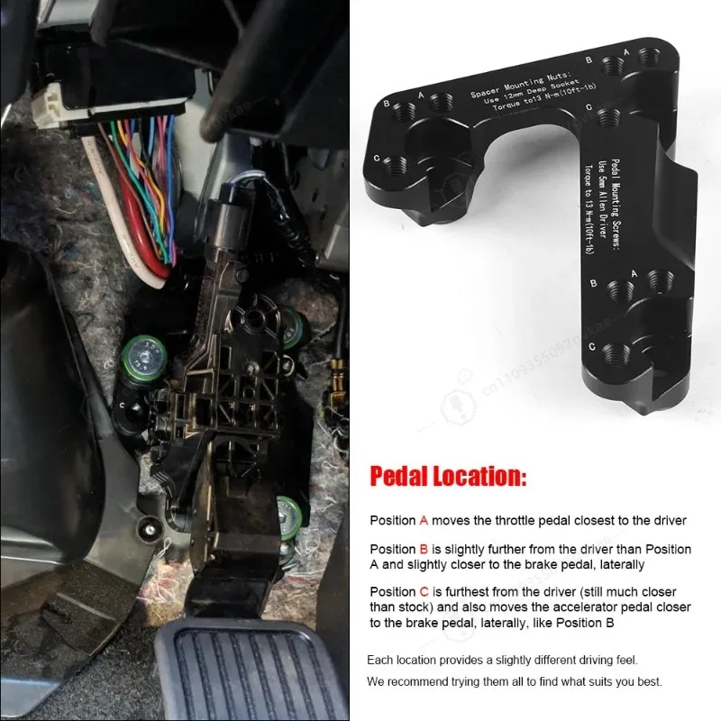 Aluminum Throttle Pedal Spacer For Left-hand drive OEM:1919