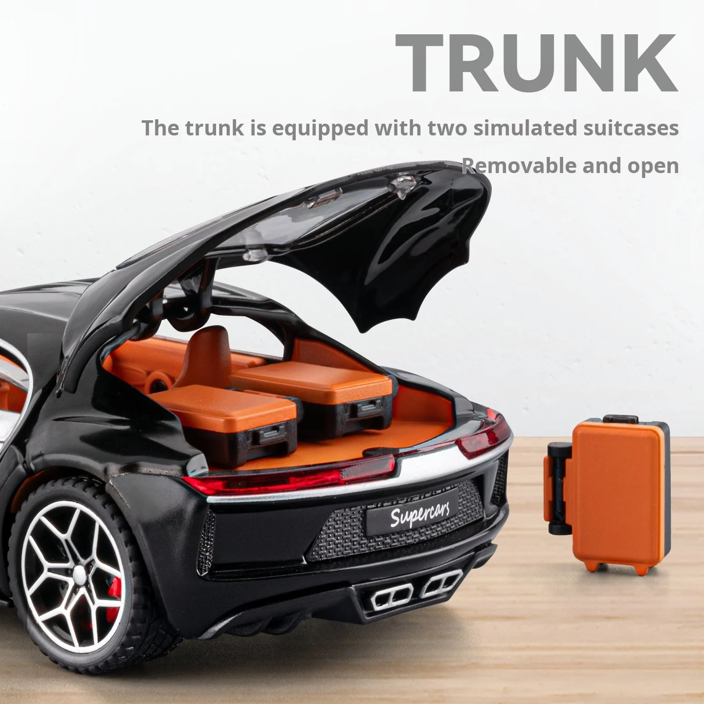 1:32 Scale Simulation Bugatti Atlantic Alloy Diecast Classic Car Model Sound Light Pull Back boys toy Kid Gift