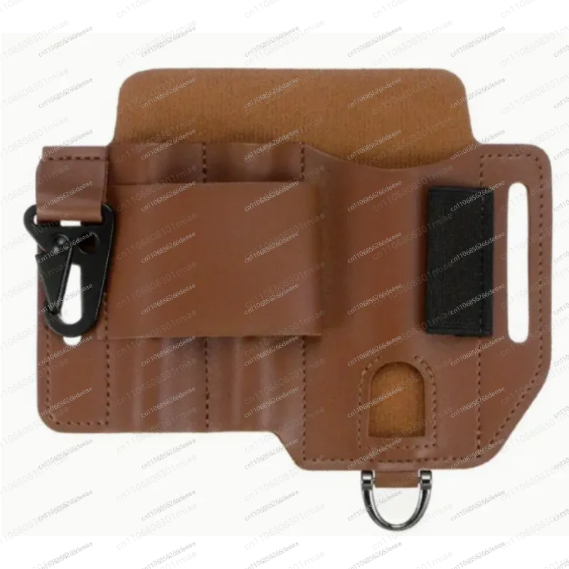 1L EDC Tactical Leather Case Outdoor Survival Flashlight Storage Portable Fanny Pack with Knife for Camping Accessories-YBJ