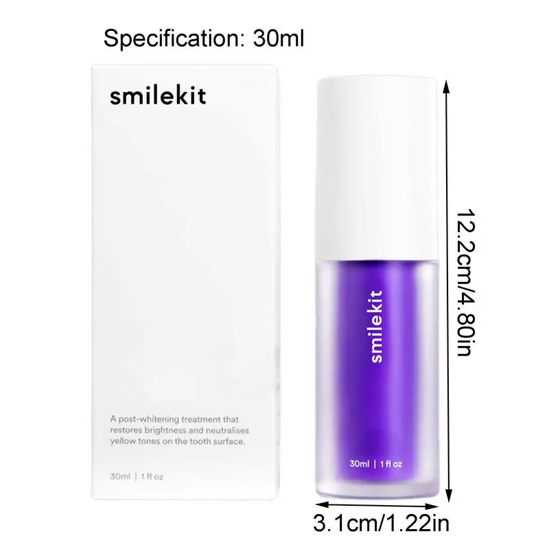 Purple Color Corrector Toothpaste Purple Toothpaste Brightening Tooth Care Water-Soluble Dye Toothpaste To Correct Yellow Teeth