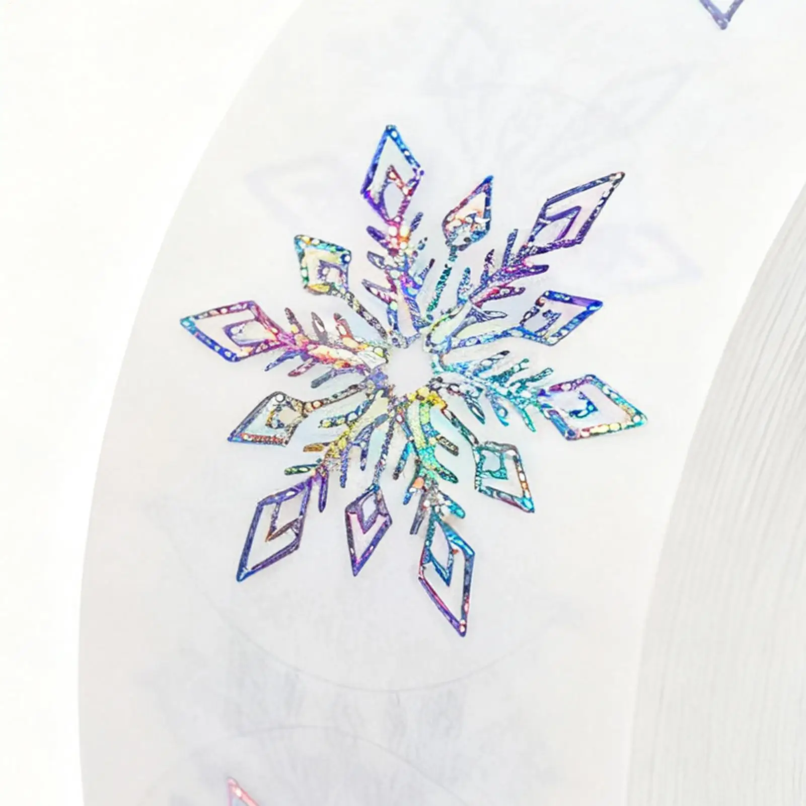 Adesivi con fiocchi di neve 500 pezzi Adesivi per diario autoadesivi con glitter trasparenti Artigianato natalizio Rotolo di decalcomanie per album per diario