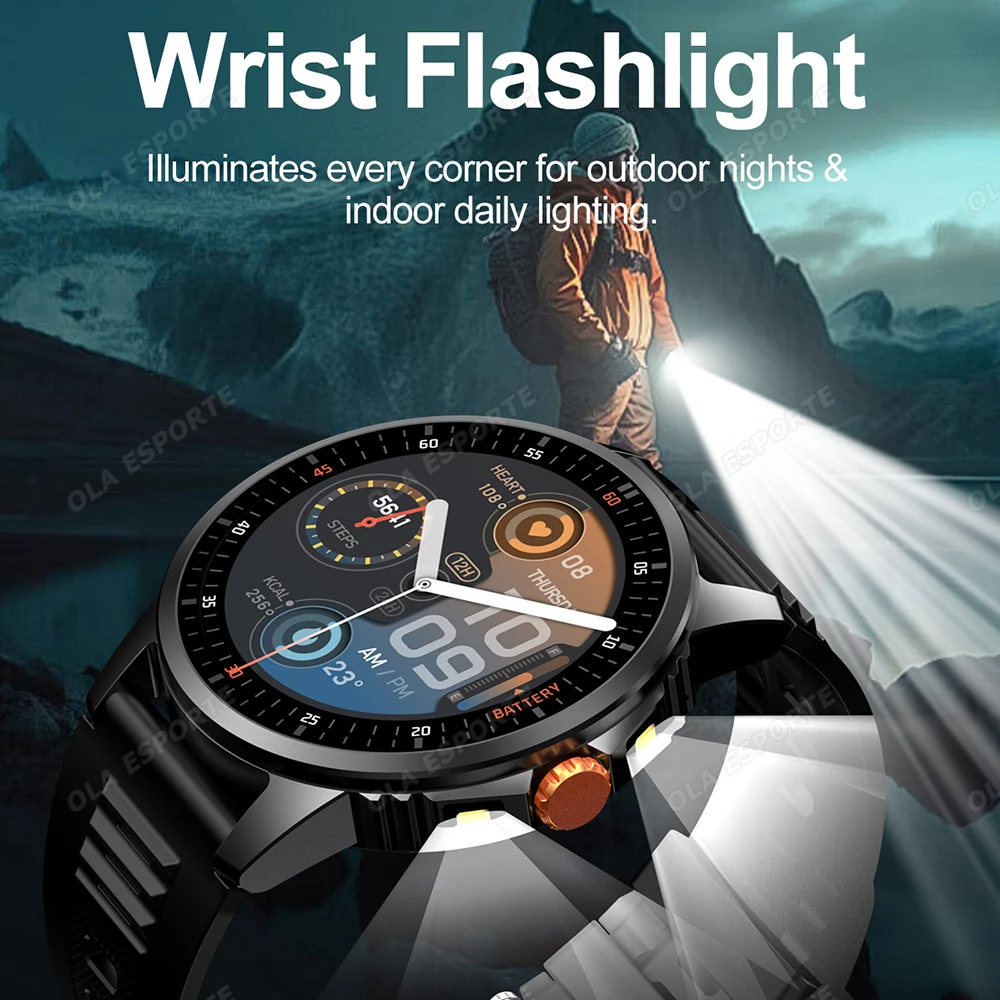 Men Smart Watch IP68 Waterproof 1.5"AMOLED Screen Wireless Call Multiple Sports Modes Fitness Clock Health Monitoring Smartwatch