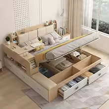 Side Wooden Bed