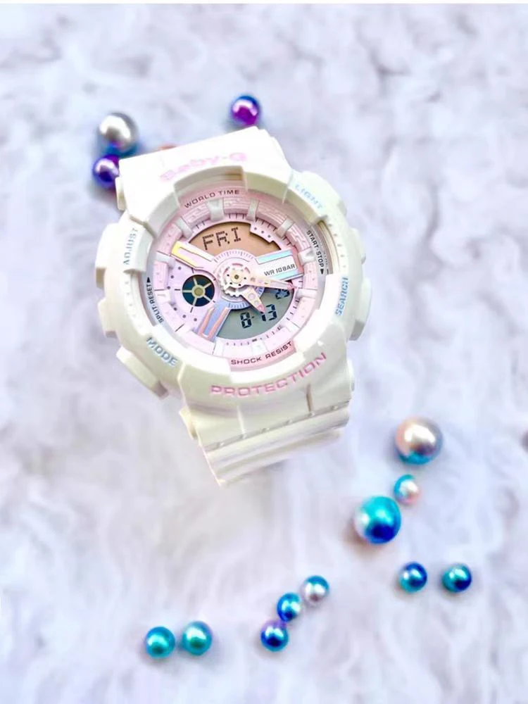 BABY-G BA-110 Serie Frau Uhr bunte Sternen himmel Aurora Einhorn Armbanduhr wasserdicht stoßfest Sport Geschenk Damen uhr