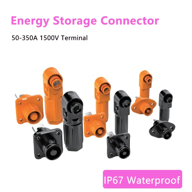 Waterproof 350A Inverter Energy Storage Connector New Energy Plug-in Battery Terminal 50-250A Copper Single Core Battery Plug