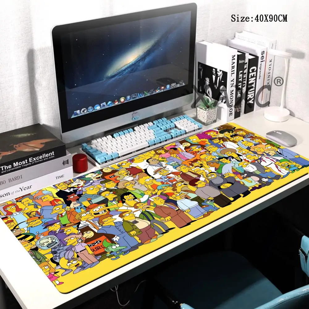 

HYBXAXC Cartoon The S-Simp-sonsS Mouse Pad Non-slip Desk Mat PC Laptop Accessories Rubber Keyboard Large Gamers Decoracion