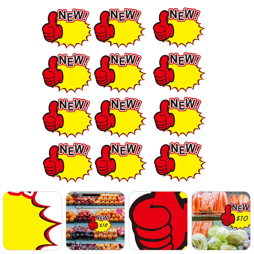 

50Pcs Shop Price Tags Premium Tough Paper Promotional Signs for Retail Business Market Stall Garage Sale School Carnival