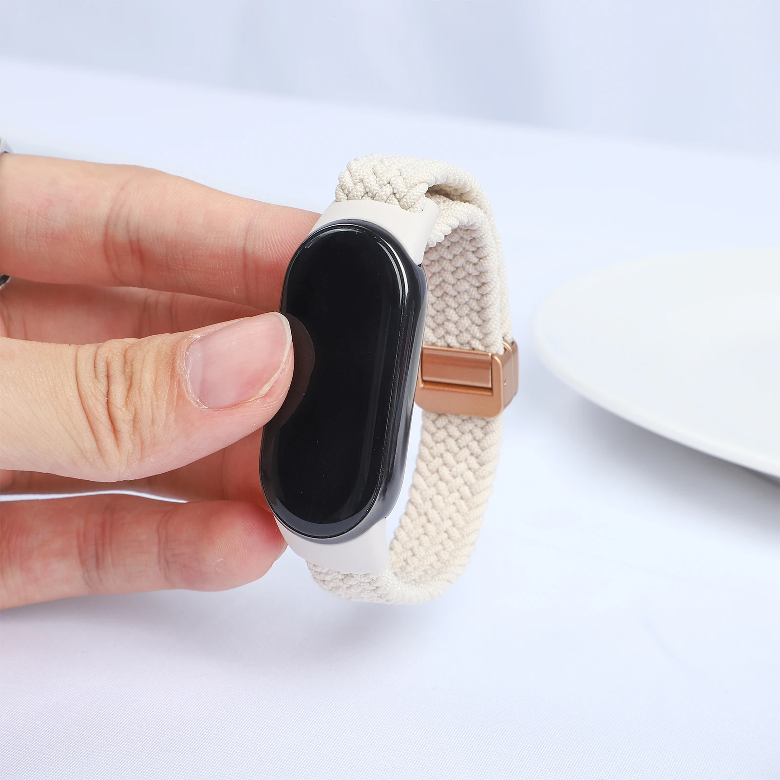 Magnetisches Geflechtarmband für Xiaomi Mi Band 10 Zubehör Atmungsaktives Nylon-Armband Pulseira Correas Xiaomi Mi Band 9 8 2026 – Detail 5