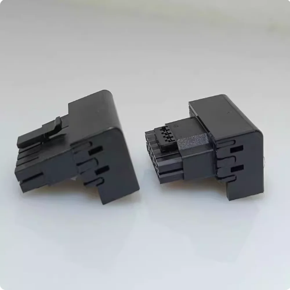 New 12VHPWR connector 16P 90 degree conversion plug 4090 L40 RTX5060 reverse wiring adhesive shell rotatable