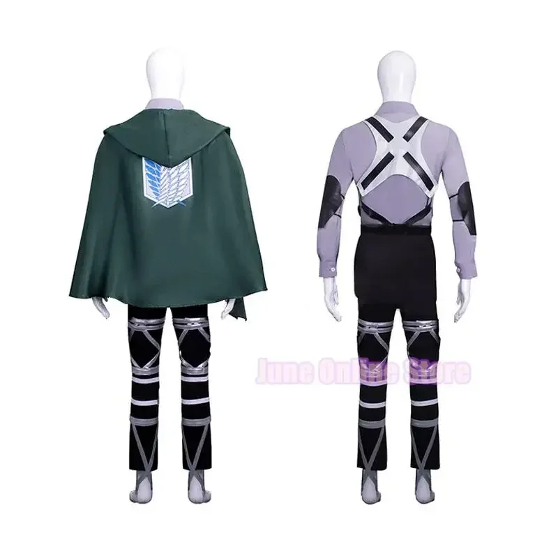 Bear House AA Attack on Titan The Final Season Levi Ackerman Cosplay Costume Wig Cloak Belt Scouting Legion Cape New 2025 WKD001