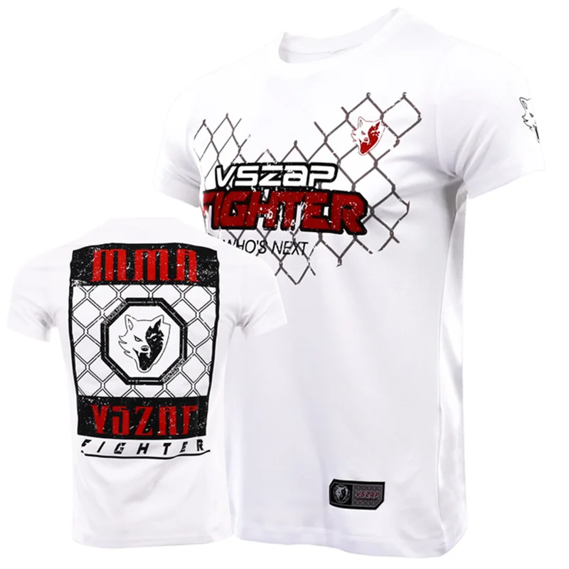 Herren Muay Thai T-Shirt Sommer Schnelltrocknend Bequemes Atmungsaktives Shirt Modisches Fitness-T-Shirt Lässiges O-Ausschnitt Kurzarm-Oberteil – Detail 10